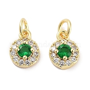 Латунные микро проложить кубического циркония подвески KK-C051-12G-04