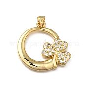 Латунные микро проложить кубического циркония подвески KK-C090-04B-G
