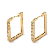 Серьги-кольца из латуни с микропаве из кубического циркония EJEW-L271-21KCG-05