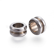 Рифленые бусины из нержавеющей стали марки 304 STAS-I117-16A-P