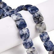 Натуральное синее пятно нитки из бисера яшмы G-T138-172