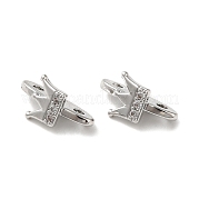 Латунный микро pave прозрачный кубик циркония подвески KK-P239-20P
