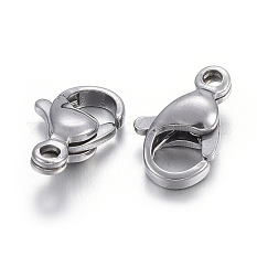 304 Stainless Steel Lobster Claw Clasps STAS-F182-01P-E