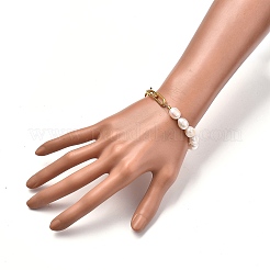 Natürliche Barockperlen Keshi Perlen Perlen Armbänder&nbsp;X-BJEW-JB05317