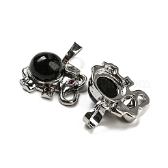 Natürlichen Obsidian Anhänger&nbsp;G-P517-04P-01