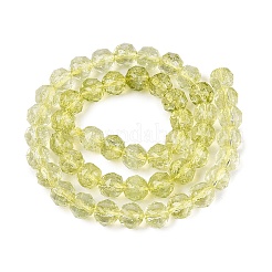 Brins de perles de verre transparentes craquelées&nbsp;GLAA-Q108-02A-16