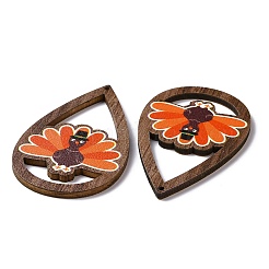 Colgantes grandes de madera de álamo impreso de una sola cara con tema de halloween&nbsp;WOOD-G015-05B