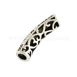Tibetischen Stil hohlen Legierung gebogenes Rohr Perlen&nbsp;X-TIBEB-Q058-16AS-FF