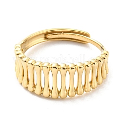 Hohler verstellbarer Ring aus 304 Edelstahl für Damen&nbsp;RJEW-C016-07G