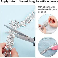Rifinitura del colletto con strass in cristallo di fiori lucidi 1pc&nbsp;DIY-FG0003-38