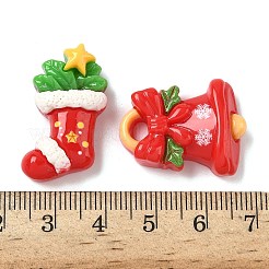 Cabochons en résine opaque thème Noël bonhomme de neige&nbsp;RESI-B037-06