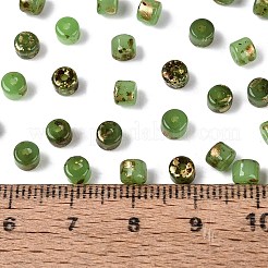 Cuentas de vidrio Picasso de imitación de jade&nbsp;SEED-Q039-05A-B01
