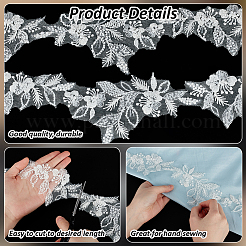 3 Yards Polyester mit Kunststoff mit Glasornament-Zubehör&nbsp;DIY-FG0006-16