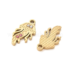 Colgantes de rhinestone de acero inoxidable 304&nbsp;RB-CBA7A56-09G-05