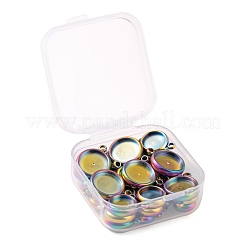 40 pz 4 stile placcatura ionica (ip) 304 impostazioni cabochon pendente in acciaio inossidabile&nbsp;STAS-LS0001-56MC