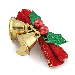 Ornamenti pendenti con campanelle di Natale in stoffa e ferro&nbsp;HJEW-S004-01B
