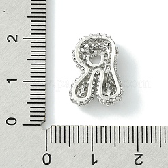 Placage de rack pendentifs en zircone cubique clair en laiton&nbsp;KK-S378-01P-R