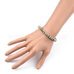 Braguilles en perles dalmatien naturelles&nbsp;BJEW-JB05457-02