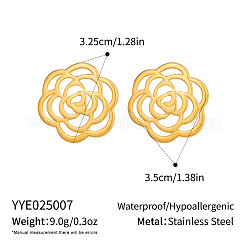 Hohle Kamelien-Ohrstecker aus Edelstahl 304 für Damen&nbsp;DI8670-1