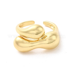 Anneaux de manchette ouverts en laiton&nbsp;RJEW-P098-05G