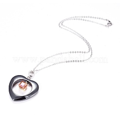 Colliers avec pendentif en hématite synthétique sans magnétique&nbsp;X-NJEW-JN01885