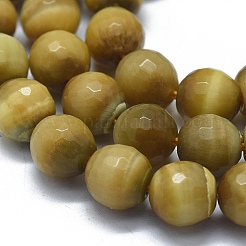 Natürliche Gold Tigerauge Perlen Stränge&nbsp;G-D0013-70B