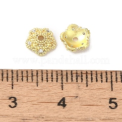 Tappi per perline in ottone con placcatura a cremagliera&nbsp;KK-B088-04A-G
