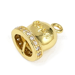 Pendentifs avec zircon cubiques à micro-pavés en laiton&nbsp;KK-M322-25G