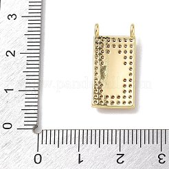 Religiöse Messinganhänger mit Mikropavé-Fassung aus klaren Zirkonia&nbsp;KK-L268-026G-01