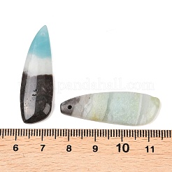 Amazonit Anhänger mit natürlichen Blumen&nbsp;G-K381-26