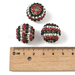 Weihnachtsmotiv Harz Strass runde Perlen&nbsp;RESI-S313-18x20-09