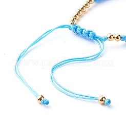 Bracelets de perles tressées en fil de nylon réglables pour enfant&nbsp;BJEW-JB06461
