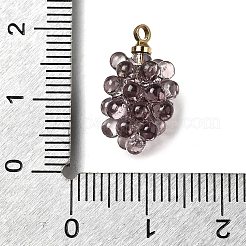 Pendenti in ottone acrilico color uva&nbsp;OACR-R006-05G-01