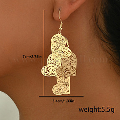 Boucles d'oreilles avec pendentif en fer&nbsp;XW0949-3