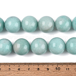 Teñidos naturales blancas abalorios de jade hebras&nbsp;G-Q606-69A