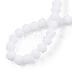 Chapelets de perles en verre opaques&nbsp;GLAA-T032-P4mm-MD02