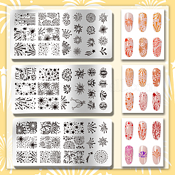 DIY-Nagelkunst-Vorlagen aus Edelstahl&nbsp;MRMJ-WH0092-042