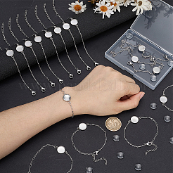 16 pz 304 catena a graffetta in acciaio inossidabile per realizzare braccialetti a catena satellitare&nbsp;BJEW-SP0001-32C