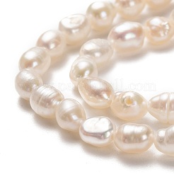 Brins de perles de culture d'eau douce naturelles&nbsp;LS-PEAR-J005-61