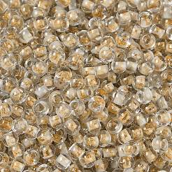 Perles de rocaille en verre de couleurs intérieures transparentes&nbsp;X1-SEED-A032-04V