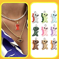 20pcs 10 couleurs pendentifs en résine opaque&nbsp;RESI-YW0004-42