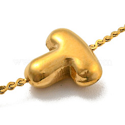Pulseras de cadena serpentina de acero inoxidable 304&nbsp;BJEW-H608-01G-T