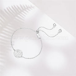 Braccialetti con cursore in argento sterling placcato rodio 925&nbsp;JB619A