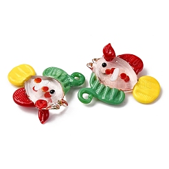Manuelle Bunte Malerei Anhänger & Charms&nbsp;LAMP-Z013-01B