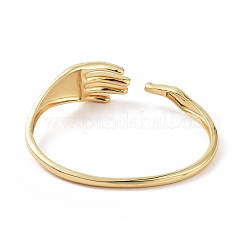 Offener Armreif mit kubischer Zirkonia-Handfläche&nbsp;BJEW-F445-14G
