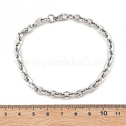 304 Edelstahl Kaffeebohnen-Kettenarmbänder für Frauen und Männer&nbsp;BJEW-F488-01P-01