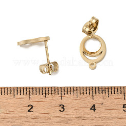 Placcatura ionica (ip) 304 acciaio inossidabile orecchini a perno&nbsp;STAS-I206-04G