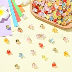 20 breloque fleur en acrylique&nbsp;TACR-YW0003-18A