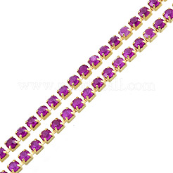 Chaînes en laiton avec strass&nbsp;CHC-N017-003B-B07