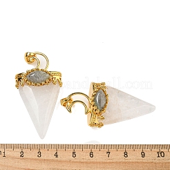 Gros pendentifs en cristal de quartz naturel&nbsp;G-F639-06F-G
